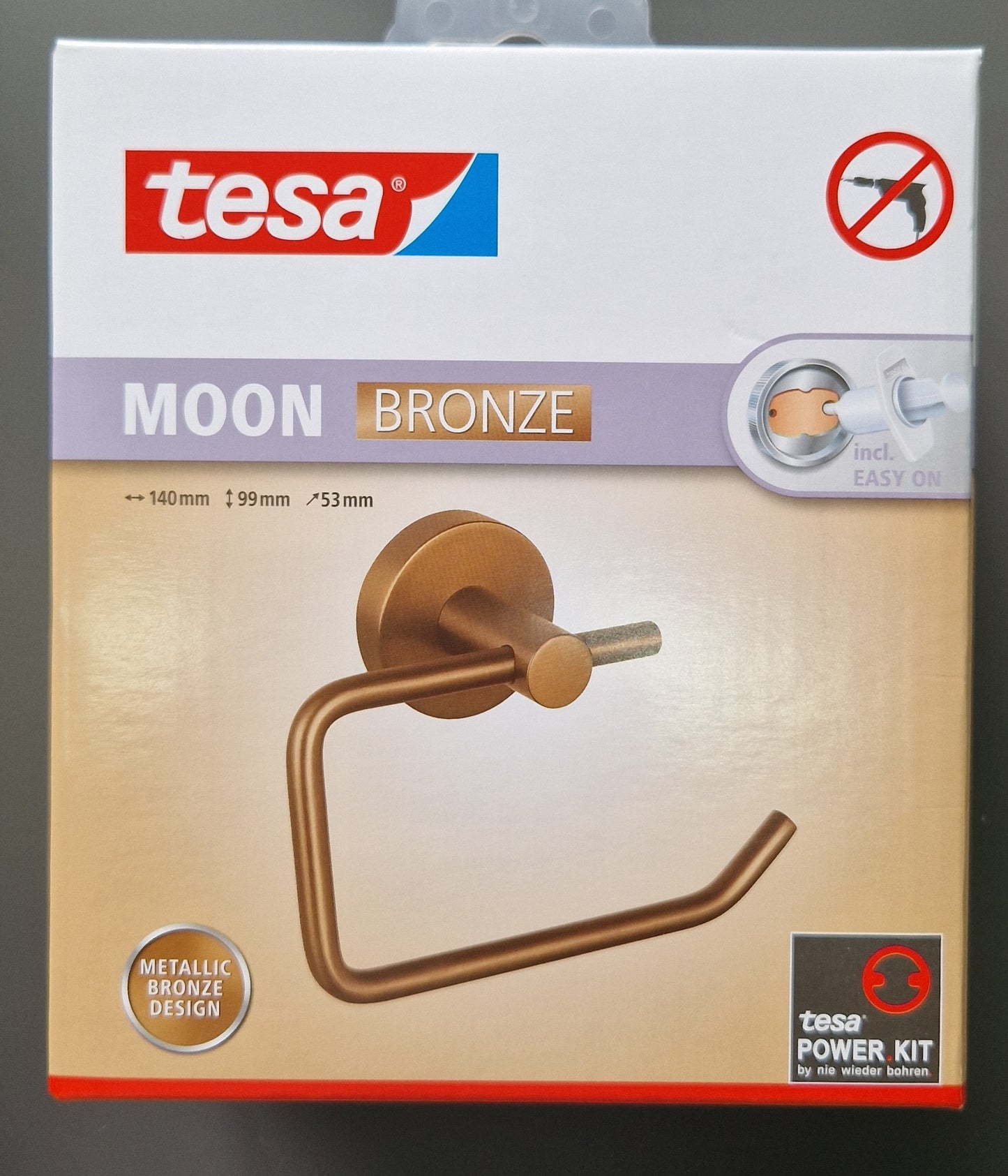 tesa® Moon Toilettenpapierhalter in 6 Varianten inkl. Klebelösung