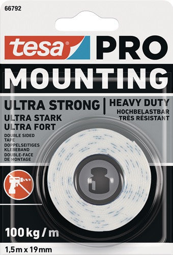 TESA Montageband Mounting PRO Ultra Strong 66792 weiß 1,5 m x 19 mm