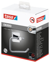 tesa® Ekkro Toilettenpapierhalter, verchromt, inkl. Klebelösung, ohne Deckel