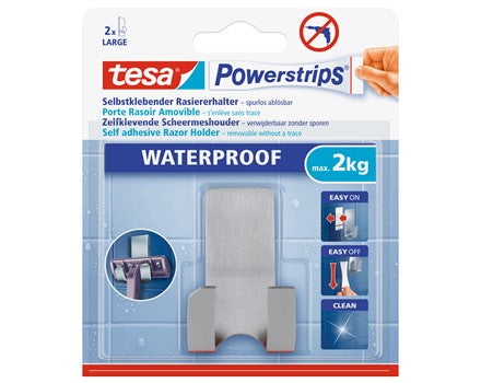 tesa Powerstrips Waterproof Rasierhalter Zoom Metall